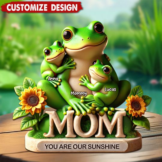 Discover Frog Mom Plaque - Personalized Gift For Mom Shape Acrylic Plaque