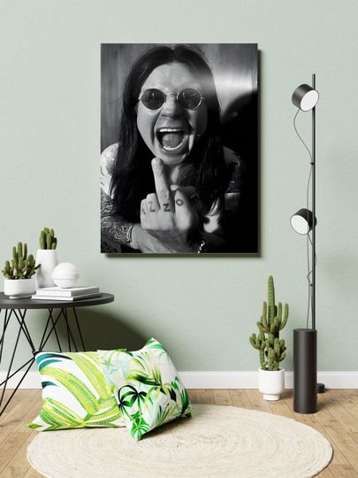 Discover Epic Ozzy Osbourne Poster, Rebel Rock Decor with Middle Finger Attitude