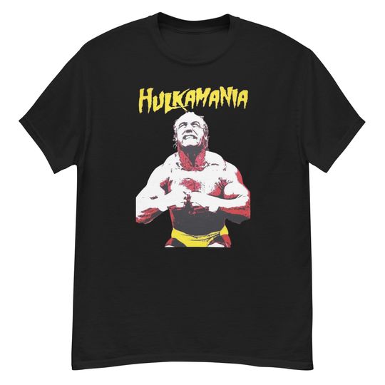 Discover Hulk Hogan Hulkamania T-Shirt, Wrestling WWF Wrestling Entertainment Tee, Hulk Hogan Portrait Tee, Hulkamania Tee