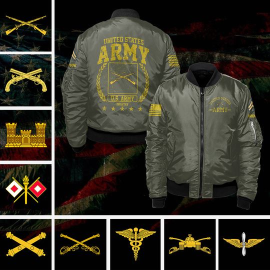 Discover Customized United States Army Branches of Service Bomber Jacket