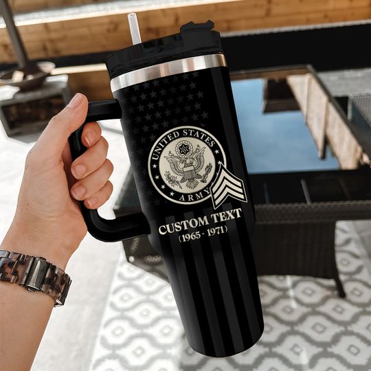 Discover Customized US Veteran Salute Tumbler 40 oz