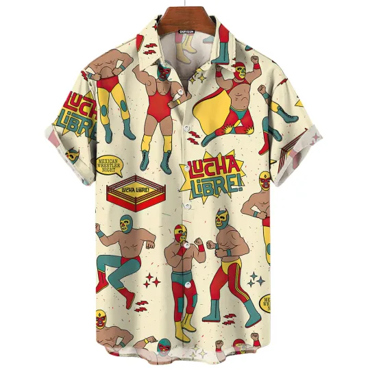 Discover Vintage Men's Shirt 3d Mexican hawaiian shirt