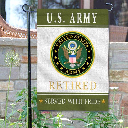 Discover Customized U.S Veteran Served With Pride Flag Garden Flag