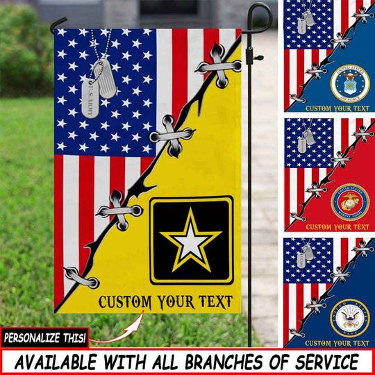 Discover Personalized Military Garden Flag