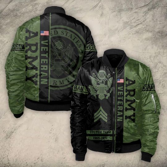 Discover Customized US Veteran Proudly Served Bomber Jacket