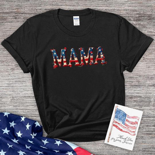 Discover Retro American Mama T-Shirt