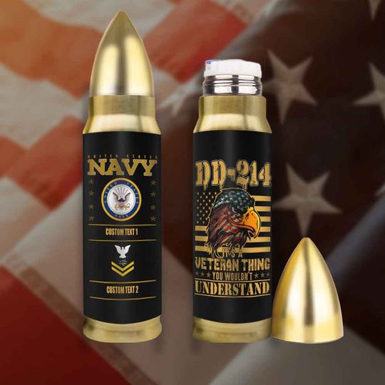 Discover Customized U.S.Navy Veteran Quotes Bullet Tumbler