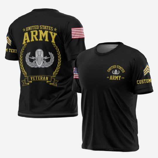 Discover Customized US Army Skill Badges 3D Shirts