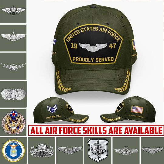 Discover Customized USAF Skill Badges Classic Cap