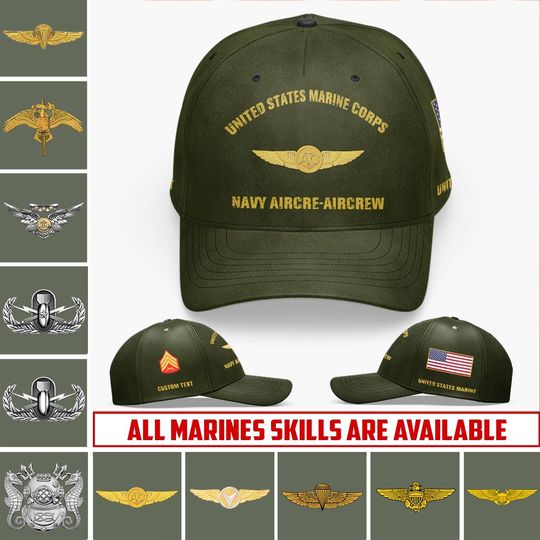 Discover Customized US Marines Skill Badges Classic Cap