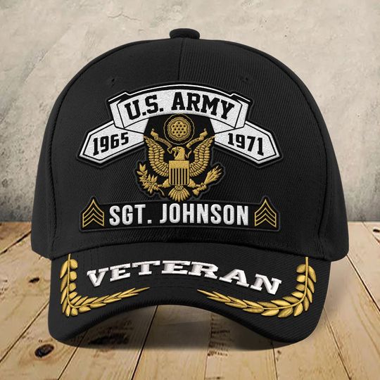 Discover Customized US Veteran Proudly Served Embroidered Baseball Caps
