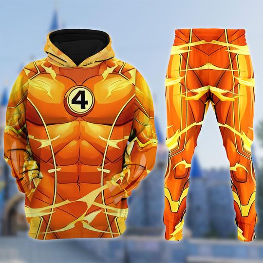 Discover Johnny Storm Human Torch 3D Hoodie, Fantastic Four First Hoodie Jogger