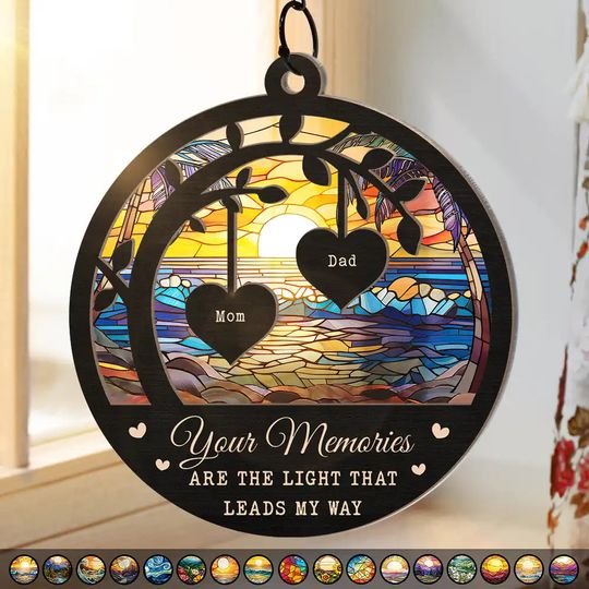 Discover Memorial Your Memories Are The Light - Personalized Window Hanging Suncatcher Ornament