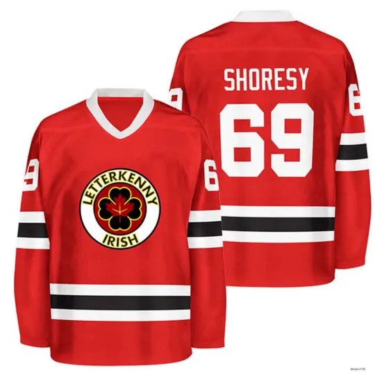 Discover Personalize Letterkenny Irish Shoresy #69 Ice Hockey Shirt Print All
