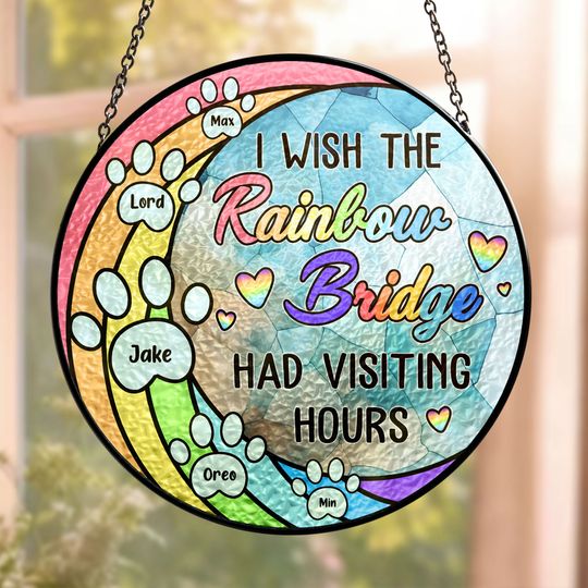 Discover The Rainbow Bridge - Personalized Window Hanging Suncatcher Ornament