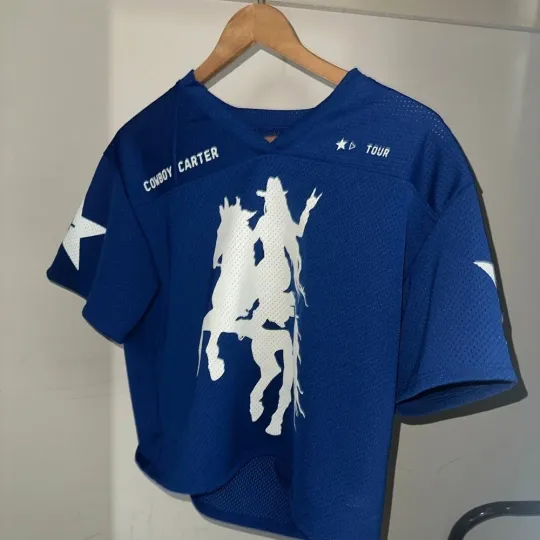 Discover Beyonce Cowboy Carter Tour 2025 Mesh Crop Top Baseball Jersey