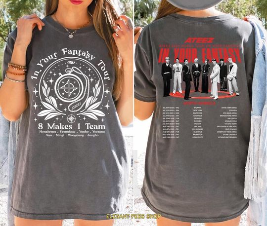 Discover ATEEZ 2025 World Tour In Your Fantasy T-shirt, Ateez Shirt Kpop Ateez Golden Hour Part 2 Shirt