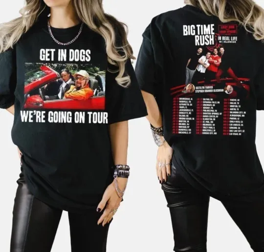 Discover Big Time Rush Tour Funny 2 Side Vintage T-Shirt, Big Time Rush Tour 2025 Shirt