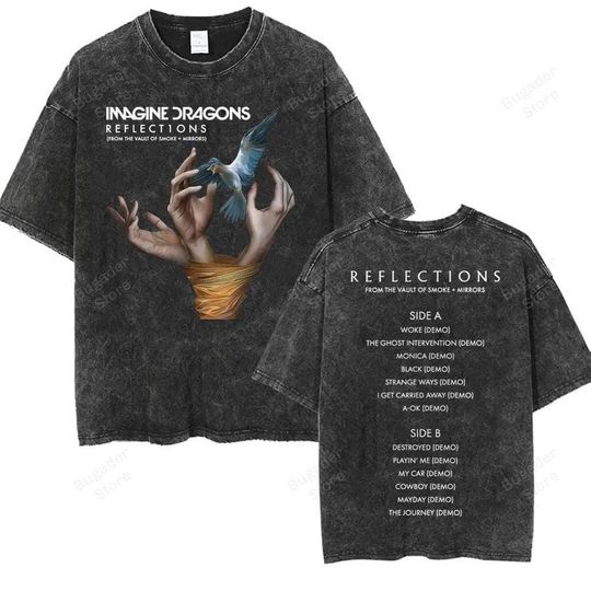 Discover Imagine Dragons Reflections - Demo Vinyl Tracklist wash shirt