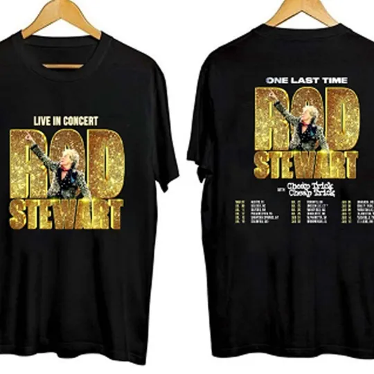 Discover Rod Stewart One Last Time Tour 2025 Concert T-Shirt