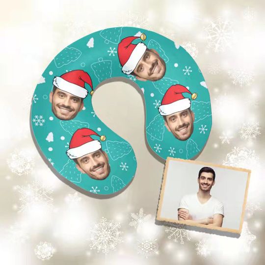 Discover Custom U-Shaped Travel Neck Pillow|Memory Foam Travel Neck Pillow With Face Print