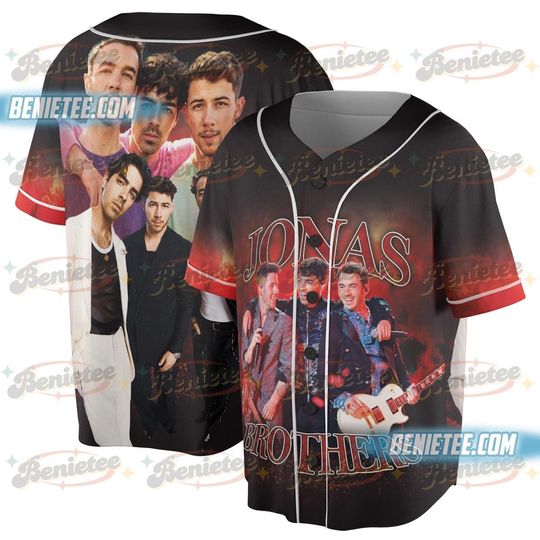 Discover Jonas Brothers Upcycled Concert Baseball Jersey