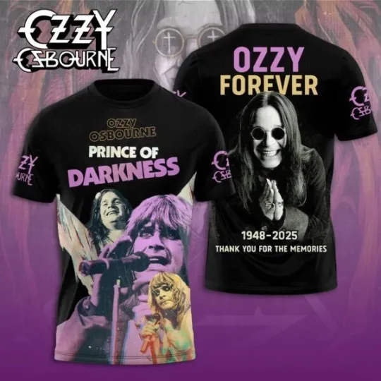Discover Ozzy Forever 3D Shirt – Prince of Darkness  Thank You