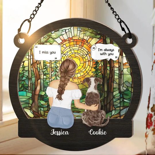 Discover I Miss You I Know Memorial - Personalized Window Hanging Suncatcher Ornament