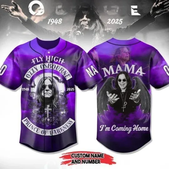 Discover Personalized Ozzy Osbourne Mama I’m Coming Home Baseball Jersey