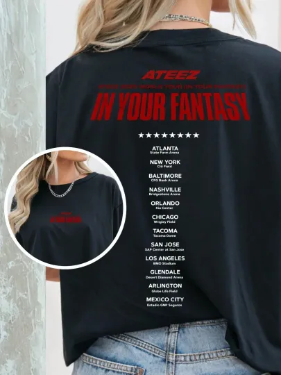 Discover In Your Fantasy North America Tour Ateez Unofficial Unisex Graphic 2025 T-Shirt