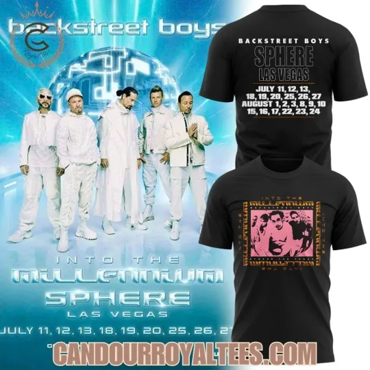 Discover Backstreet Boys Tour Las Vegas Residency Into The Millennium 3D Shirt