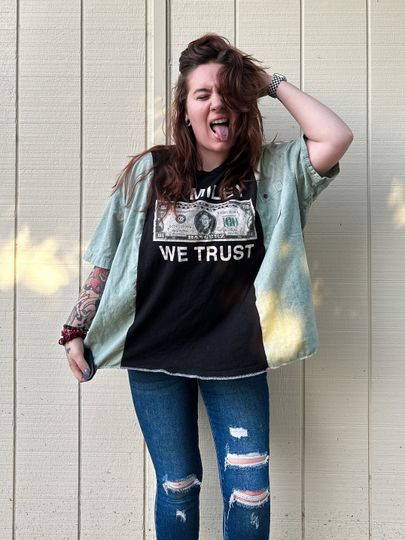 Discover Upcycled Miley Cyrus Graphic T-Shirt - One of a Kind - Pop Music