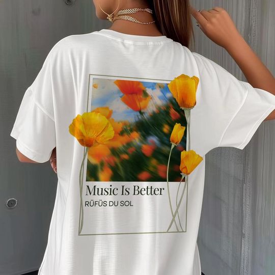 Discover Rufus du sol shirt, Music Is Better, Rufus du sol merch, Rufus Du Sol Shirt