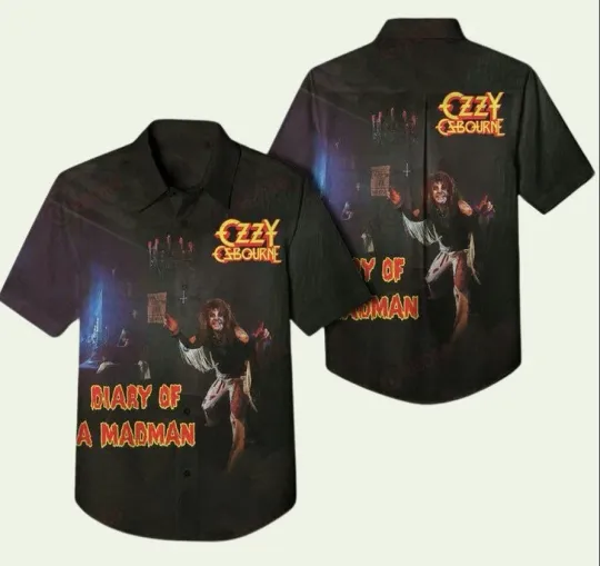 Discover Ozzy Osbourne Diary Of A Madman 1981 Album Hawaiian Shirt
