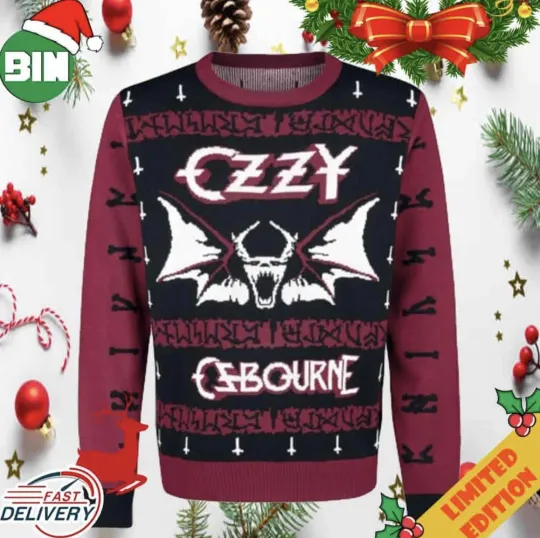 Discover Ozzy Osbourne Fan Gifts Christmas Ugly Sweater