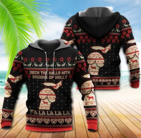 Discover Dog Merry Christmas Fa La La Hoodie