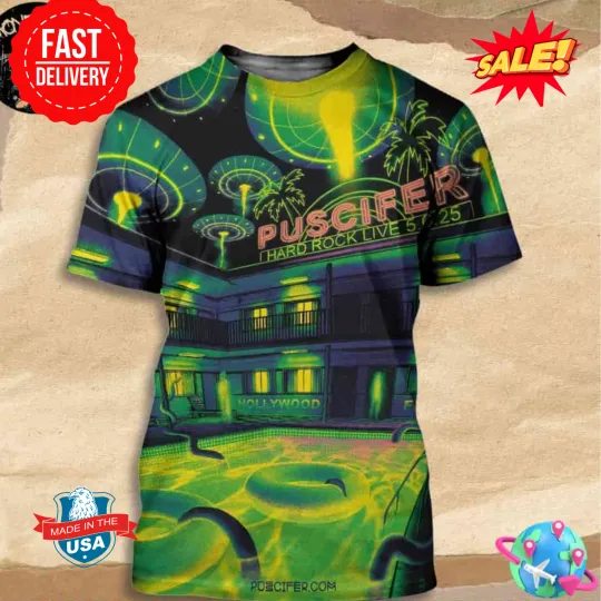 Discover Puscifer Sessanta V2.0 In Hollywood Florida At Hard Rock Live May 6 2025 3D T-Shirt