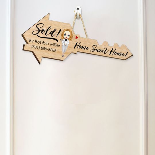 Discover Home Sweet Home! - Personalized Custom Shaped Wood Sign