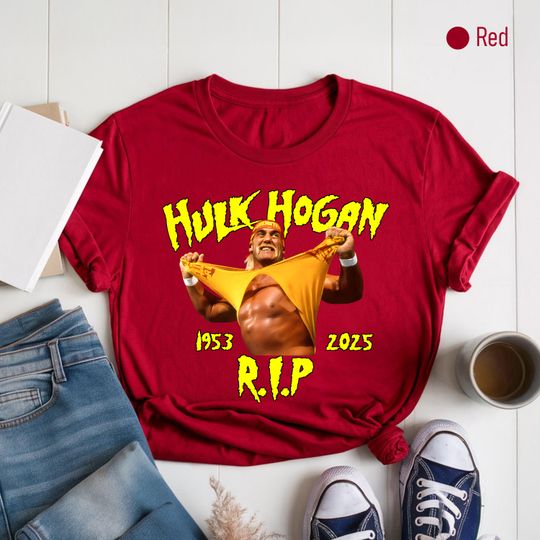 Discover Hulk Hogan RIP Shirt, Hulkamania 1953-2025 Tee, Hulk Hogan Memorial Shirt