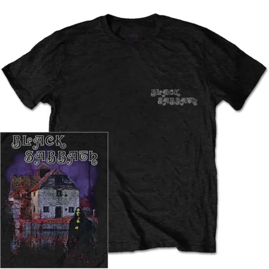 Discover Black Sabbath Debut Album Pocket Logo Shirt Tshirt Band T-Shirt