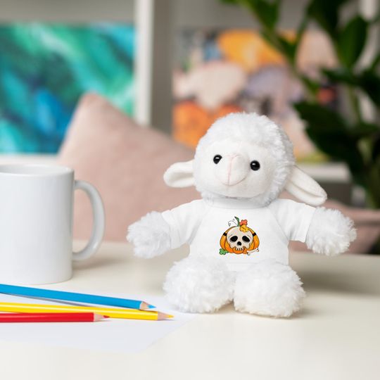 Discover Cozy Halloween Stuffed Animal , Cute Plush Toy with Tee, Fall Gift for Kids
