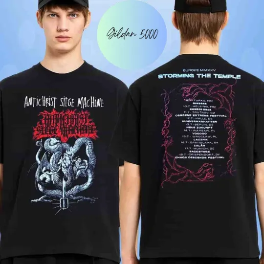 Discover Antichrist Siege Machine Europe Tour Dated List 2025  Tee T-Shirt