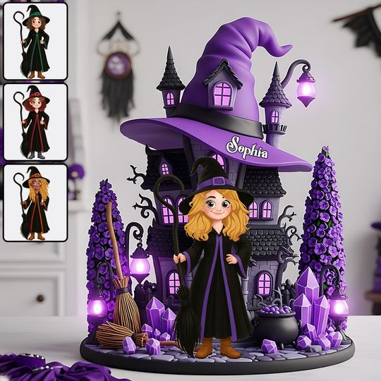 Discover Witch House - Personalized Witch Custom Shaped Acrylic Plaque