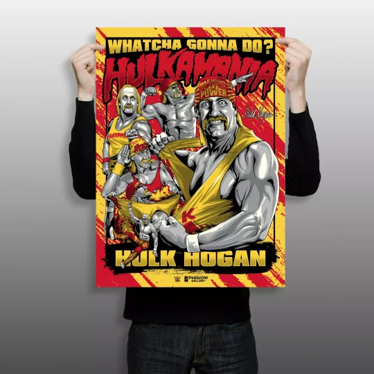 Discover Wrestling Entertainment Hulk Hogan Hulkamania Poster
