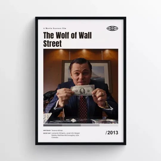 Discover The Wolf of Wall Street Movie Poster – Wall Art Print, Leonardo DiCaprio Film De