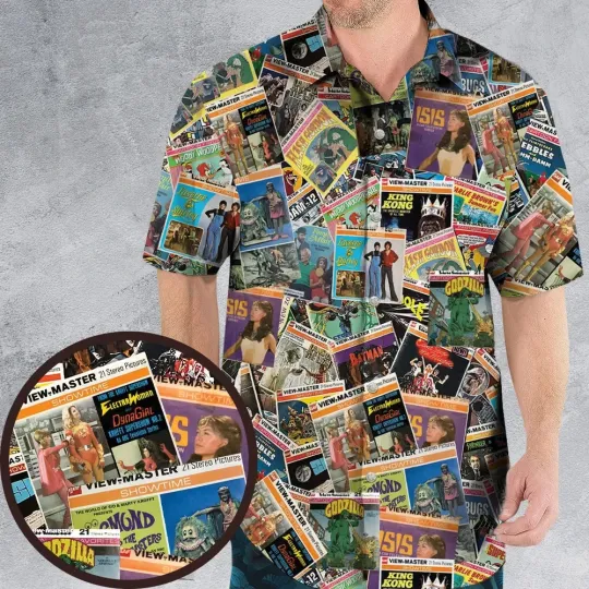 Discover View-Masterr Collage Hawaiian Shirt, Summer Shirt