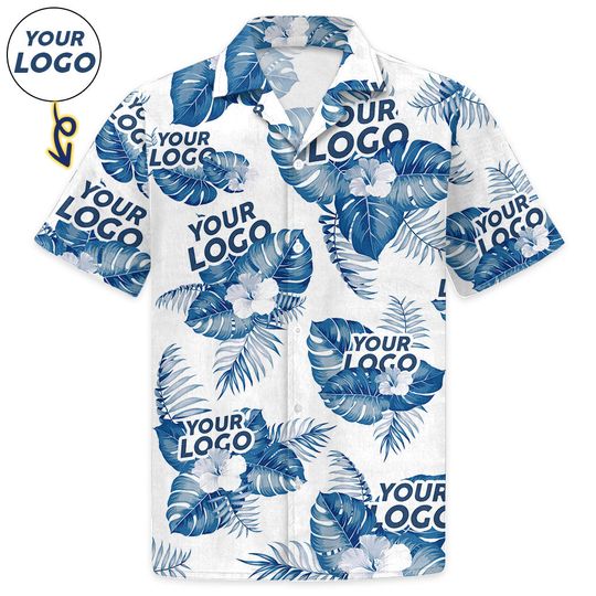 Discover Custom Photo Summer Time - Company Logo Personalized Tropical Hawaiian Aloha Shirt