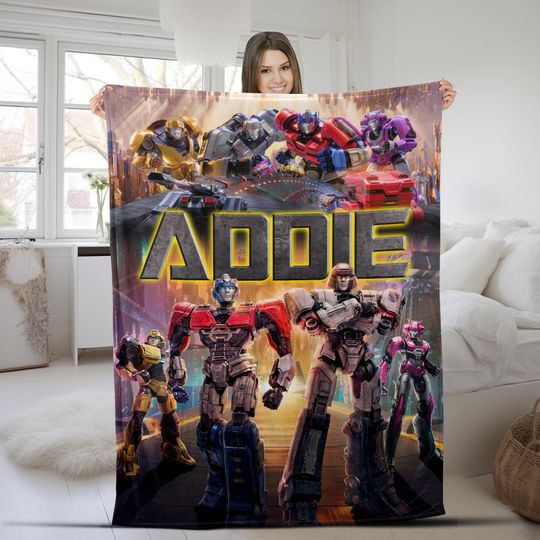Discover Custom Transformer Blanket/Personalized Robot Blankets/Boy Bed Room Blanket