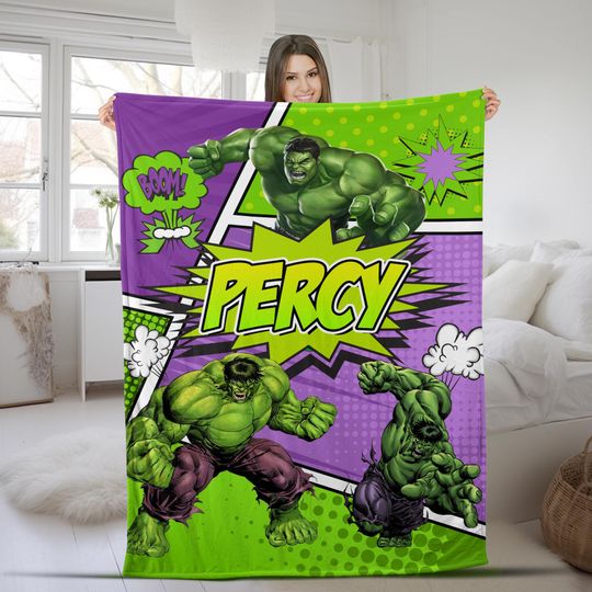 Discover Personalized The Incredible Hulk Blanket/Superhero Hulk Fleece Blanket