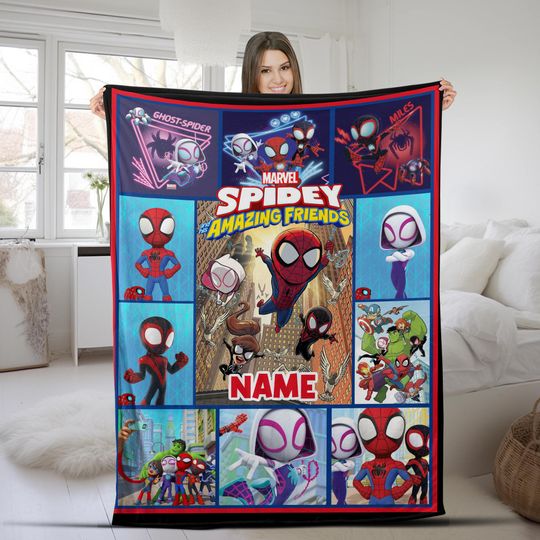 Discover Personalized Spidey and His Amazing Friends Blanket Amazing Friends Fleece Blanket
